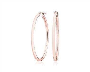 Medium Hoop Earring In 14k Rose Gold (2 X 34 mm)