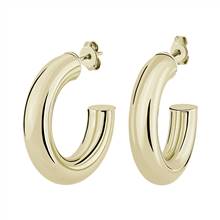 Medium Tube Hoops in 14k Yellow Gold (27 mm) | Blue Nile
