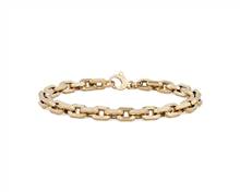 Men's 8" Small Faceted Gold Bracelet In 14k Yellow Gold (6.5 mm) | Blue Nile