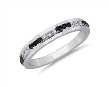 Men's Black & White Diamond Wedding Ring In Platinum (3/8 ct. tw.) | Blue Nile