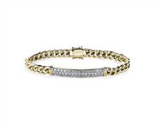 Men's Diamond Link Bar Bracelet In 14k Yellow Gold (2 3/8 ct. tw.) | Blue Nile