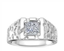 Men's Nugget Engagement Ring In 18k White Gold | Blue Nile
