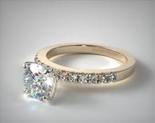Micro Pave 12 Stone Engagement Ring in 14K Yellow Gold 1.70mm Width Band (Setting Price) | James Allen