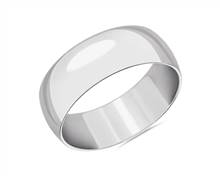 Mid-Weight Comfort Fit Wedding Ring In 14k White Gold (8mm) | Blue Nile