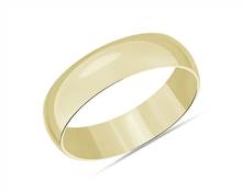 Mid-Weight Comfort Fit Wedding Ring In 14k Yellow Gold (6mm) | Blue Nile