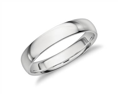 Mid-Weight Comfort Fit Wedding Ring In Platinum (4mm)