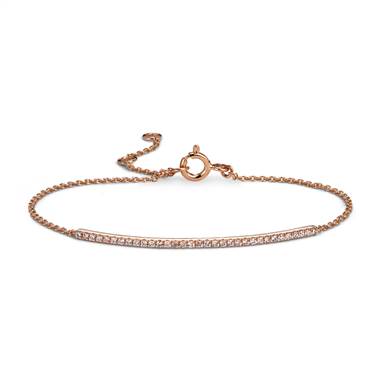 Mini Diamond Bar Bracelet in 14k Rose Gold (1/5 ct. tw.)