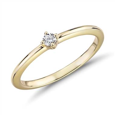 Mini Diamond Stackable Fashion Ring in 14k Yellow Gold