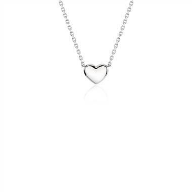 "Mini Heart Necklace in Platinum"
