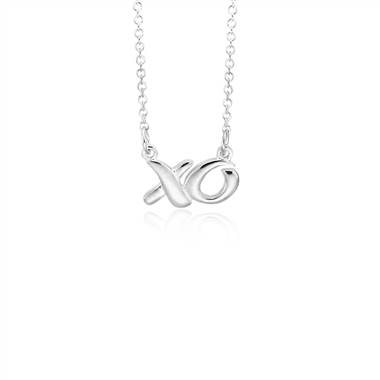 "Mini XO Necklace in Sterling Silver"