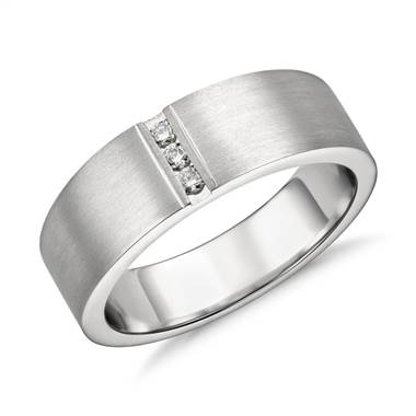 Modern Channel Diamond Ring in Platinum (7 mm, 1/12 ct. tw.)