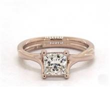 Modern Crossover Solitaire Engagement Ring in 14K Rose Gold 3.10mm Width Band (Setting Price) | James Allen