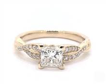 Modern Knot Crossover Pave Engagement Ring in 18K Yellow Gold 2.70mm Width Band (Setting Price) | James Allen