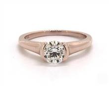 Modern Tension-Set Tapered Half-Bezel Engagement Ring in 14K Rose Gold 2.15mm Width Band (Setting Price) | James Allen
