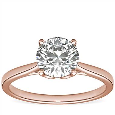 Monique Lhuillier Cathedral Solitaire Engagement Ring in 18k Rose Gold