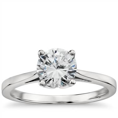 Monique Lhuillier Cathedral Solitaire Engagement Ring in 18k White Gold