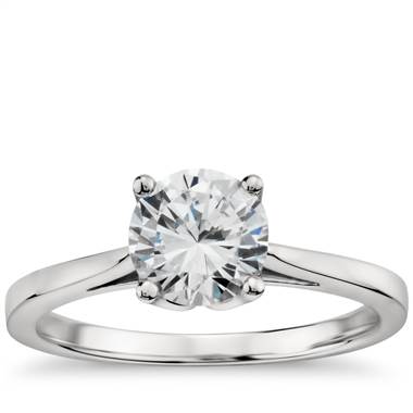 Monique Lhuillier Cathedral Solitaire Engagement Ring in Platinum