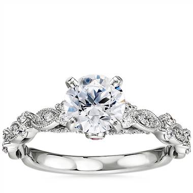 Monique Lhuillier Draped Eternal Diamond Engagement Ring in Platinum (1/3 ct. tw.)