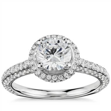 Monique Lhuillier Everlasting Halo Diamond Engagement Ring in Platinum (3/4 ct. tw.)