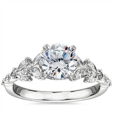 Monique Lhuillier Floral Marquise Diamond Engagement Ring in Platinum (5/8 ct. tw.)