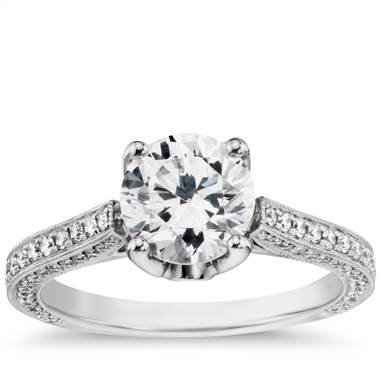 Monique Lhuillier Trio Cathedral Diamond Engagement Ring in Platinum (2/5 ct. tw.)