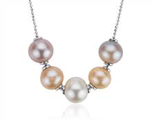 Movable Freshwater Cultured Pearl Necklace In Sterling Silver (9-10mm) | Blue Nile