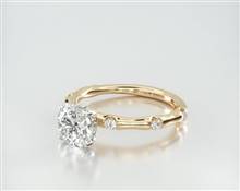 Nature Inspired Hidden Halo Engagement Ring in 14K Yellow Gold 1.80mm Width Band (Setting Price) | James Allen