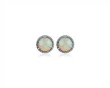 Opal Rope Stud Earrings In Sterling Silver (7mm) | Blue Nile
