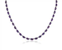 Oval Amethyst Eternity Necklace In Sterling Silver | Blue Nile