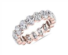 Oval Cut Eternity Ring In 18k Rose Gold (3 ct. tw.) | Blue Nile