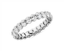 Oval Cut Eternity Ring In 18k White Gold (2 ct. tw.) | Blue Nile