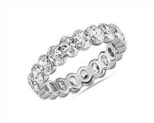Oval Cut Eternity Ring In 18k White Gold (4 ct. tw.) | Blue Nile