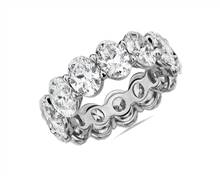 Oval Cut Eternity Ring In Platinum (9 1/2 ct. tw.) | Blue Nile
