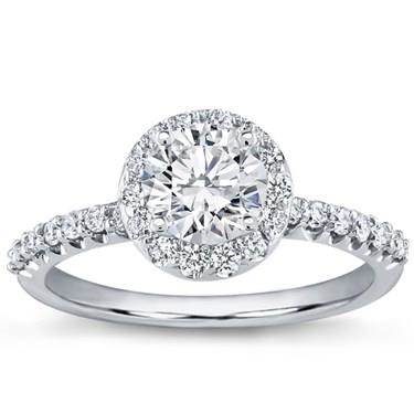 Pave Engagement Setting for Round Diamond