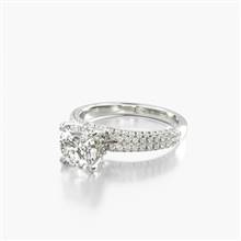 Pave Hidden Halo Engagement Ring in Platinum 2.20mm Width Band (Setting Price) | James Allen