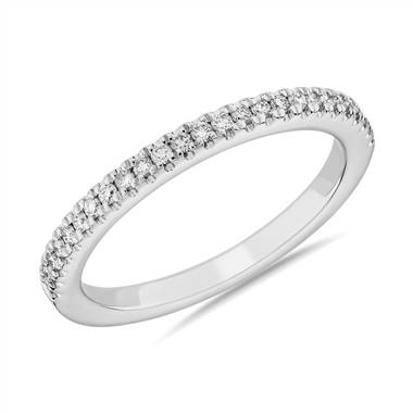 Pave Matching Diamond Wedding Ring in Platinum (1/8 ct. tw.)