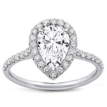 Pear Shape Diamond Halo Engagement Setting