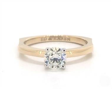 Perfect Fit Solitaire Engagement Ring in 14K Yellow Gold 2.00mm Width Band (Setting Price)
