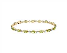 Peridot and Sky Blue Topaz Bracelet In 14k Yellow Gold | Blue Nile