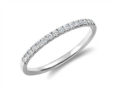 Petite Cathedral Pave Diamond Ring In Platinum (1/6 ct. tw.)