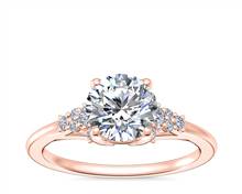 Petite Constellations Diamond Engagement Ring In 14k Rose Gold (1/8 ct. tw.) | Blue Nile
