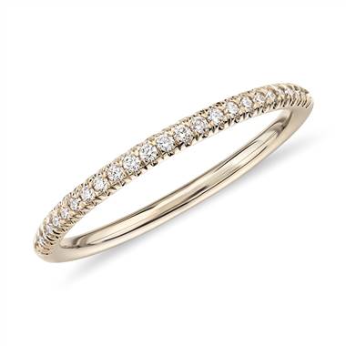 Petite Micropave Diamond Ring in 14k Yellow Gold (1/10 ct. tw.)