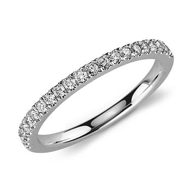 Petite Pave Diamond Ring in 18k White Gold (1/3 ct. tw.)