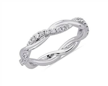 Petite Twist Diamond Eternity Ring In Platinum (1/3 ct. tw.)