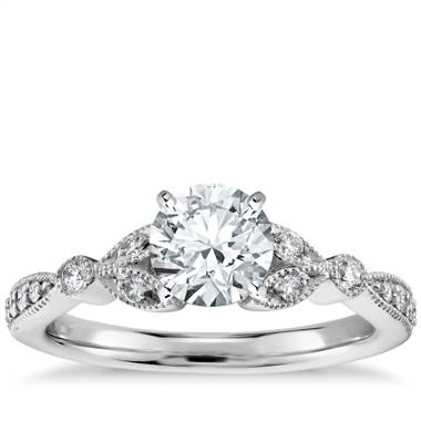 Petite vintage pave discount leaf