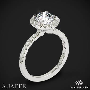 Platinum A. Jaffe ME2167Q Classics Halo Diamond Engagement Ring