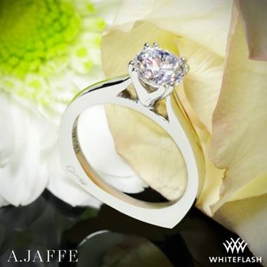 Platinum A. Jaffe MES166 Classics Solitaire Engagement Ring