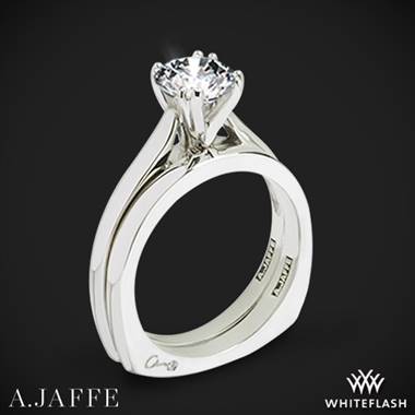 Platinum A. Jaffe MES166 Classics Solitaire Wedding Set