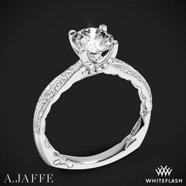 Platinum A. Jaffe MES740Q Seasons of Love Diamond Engagement Ring