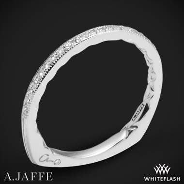 Platinum A. Jaffe MRS771Q Art Deco Diamond Wedding Ring